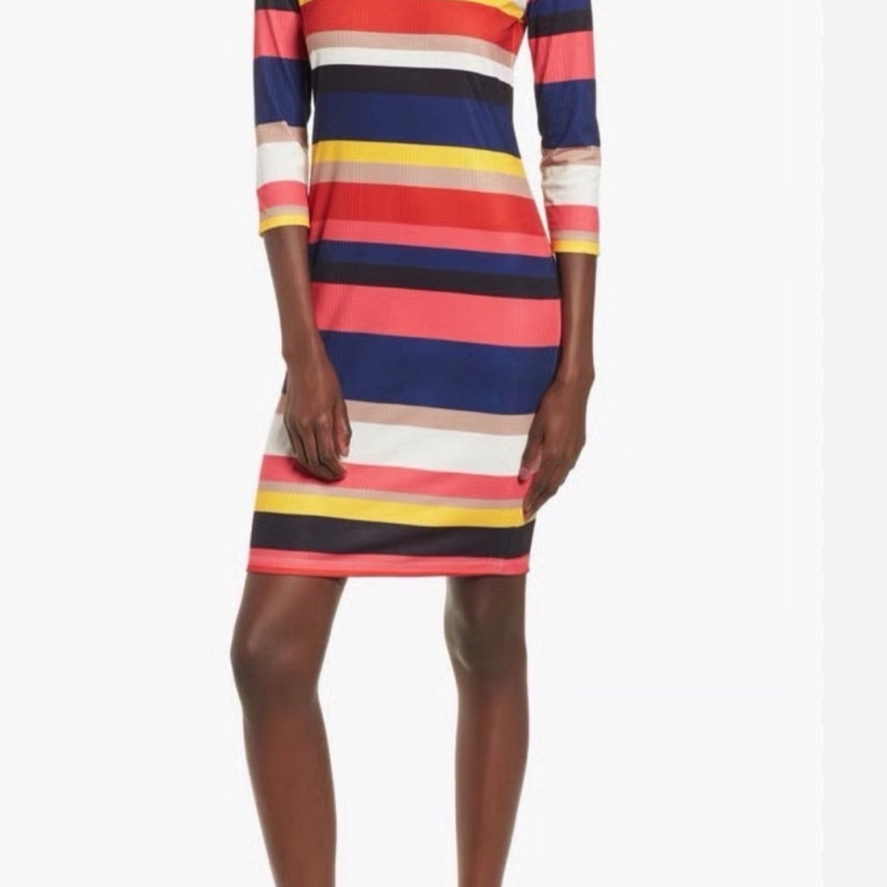 Plenty by Tracy Reese Striped Bodycon Dress XS Petite Anthropologie